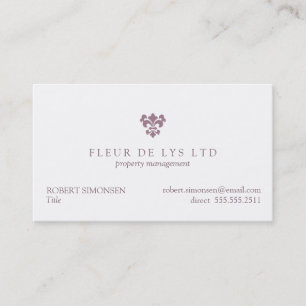 Carte De Visite Une Fleur de Lis