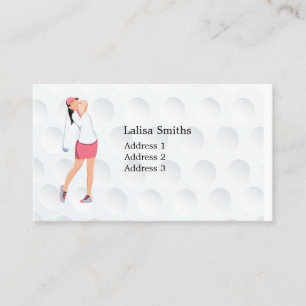 Carte De Visite Une golfeuse est golfeuse