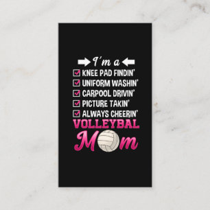 Carte De Visite Une mère de Funny Volleyball qui encourage le sou