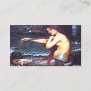 Carte De Visite Une mermaid John William Waterhouse