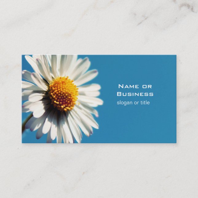 Carte De Visite Une pâtisserie blanche sous un ciel bleu (Devant)