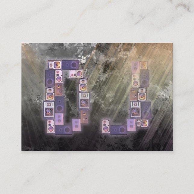 Carte De Visite Une pile du DJ de cool de businesscard de (Devant)