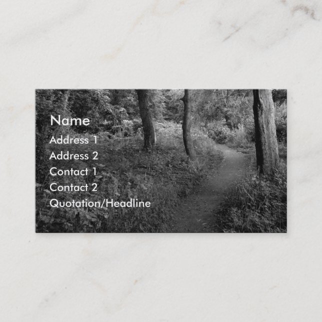 Carte De Visite Une promenade dans les bois (Devant)