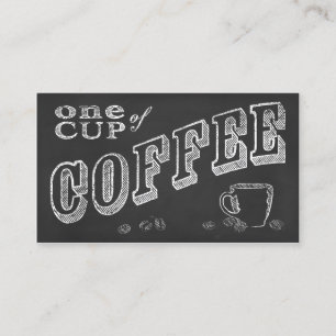 Carte De Visite UNE TASSE DE CAFÉ en tableau noir