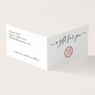 Carte De Visite Une Typographie Simple Un Cadeau Pour Vous Avec Lo