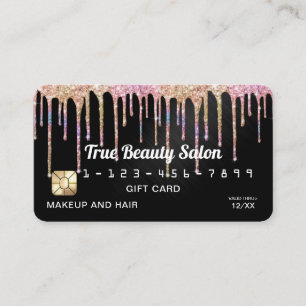 Carte De Visite Unicorn Black Metallic Parties scintillant Drift C