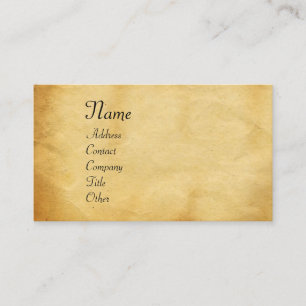 Carte De Visite UNICORN / Parchemin Brown antique