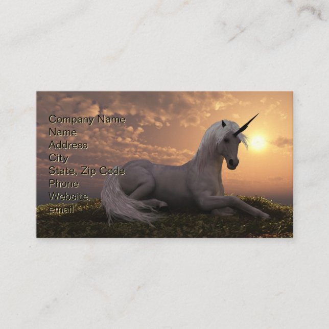 Carte De Visite Unicorne (Devant)