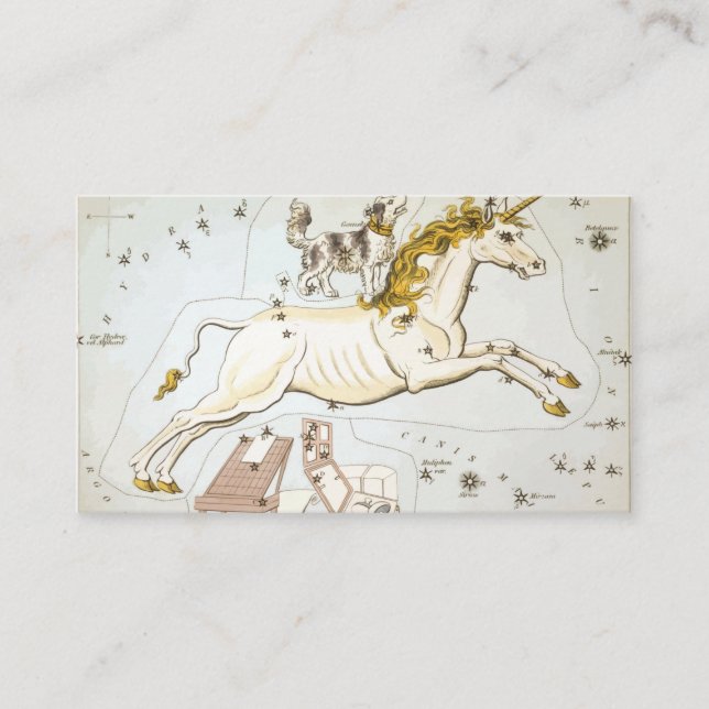Carte De Visite Unicorne - Constellation - Etoile - Astronomie (Devant)