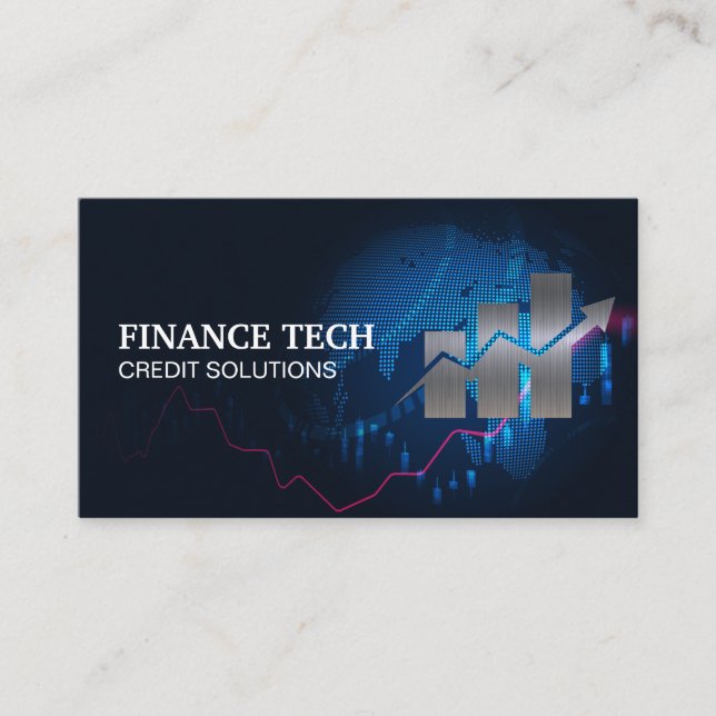 Carte De Visite Union de crédit | Logo Fin Tech (Devant)