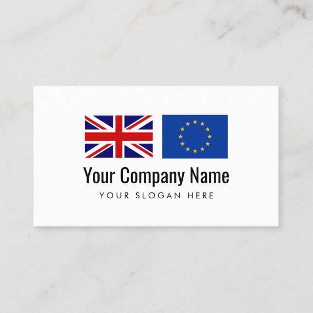 Carte De Visite Union européenne anglaise de services (Devant)