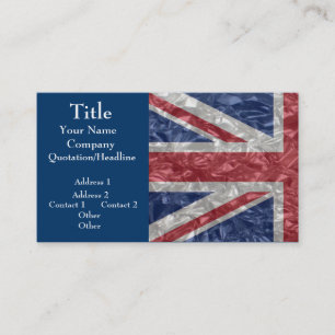 Carte De Visite Union Jack - froissé