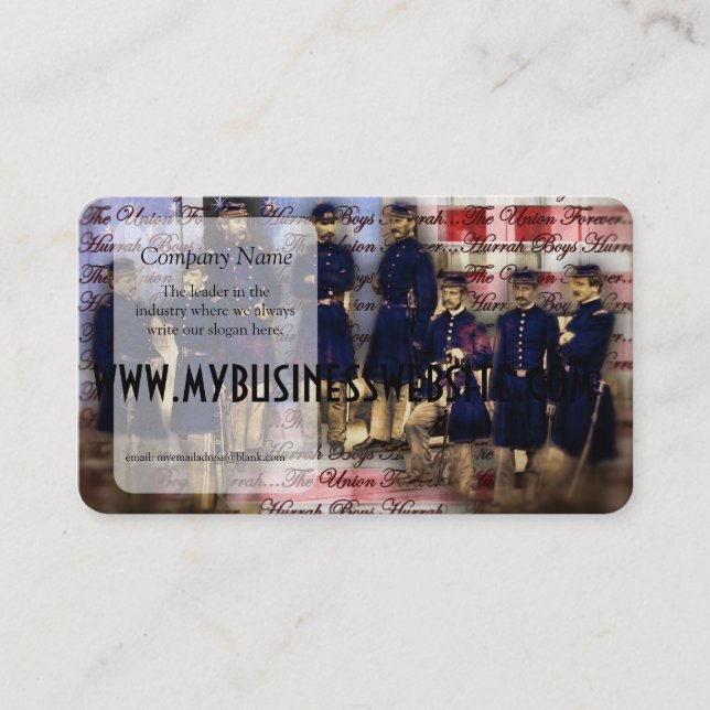 Carte De Visite union vintage de soldats des syndicats pour (Devant)