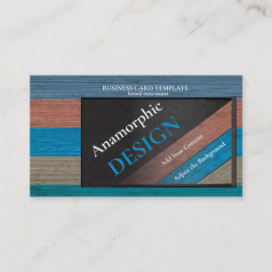 Carte De Visite Unique Anamorphic de texture en bois