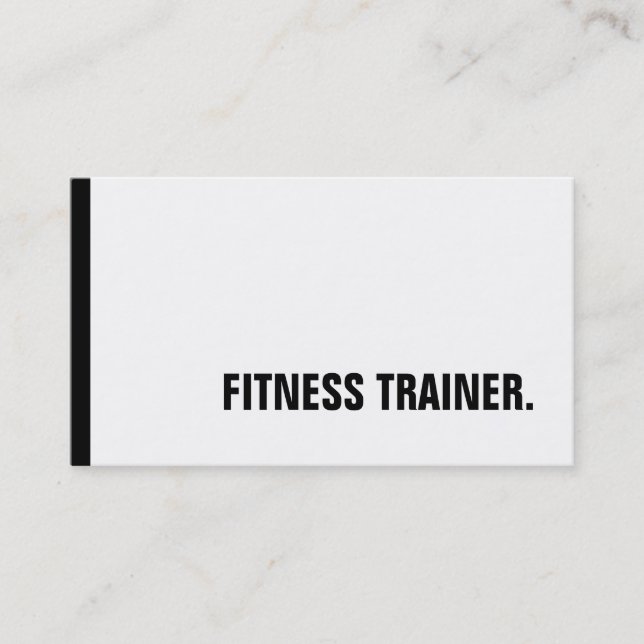 Carte De Visite Unique Black White Fitness Trainer Special Sole (Devant)