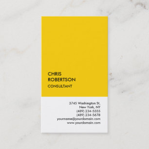 Carte De Visite Unique blanc jaune spécial exclusif