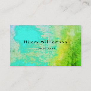 Carte De Visite Unique boho Artistic Grunge Green Aqua Turquoise