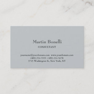Carte De Visite Unique classique gris simple