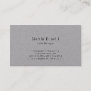 Carte De Visite Unique Classique Simple Premium Grey