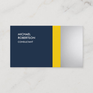 Carte De Visite Unique couleur jaune marine bleu gris