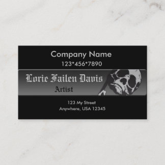 Carte de visite unique de crâne,
