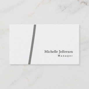 Carte De Visite Unique Design Gris Blanc Moderne Simple