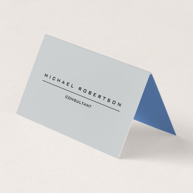 Carte De Visite Unique en bleu gris clair (Devant)