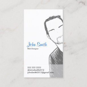 Carte De Visite Unique Homme Dessin Professionnel