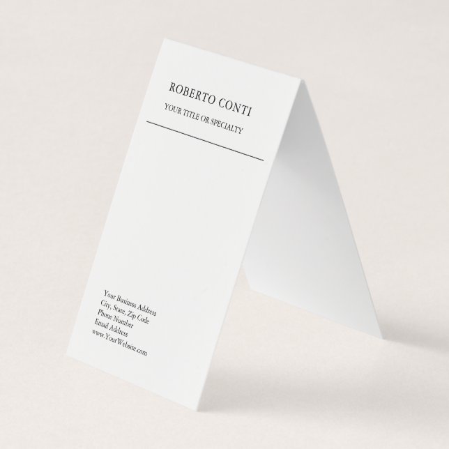 Carte De Visite Unique minimaliste moderne (Devant)