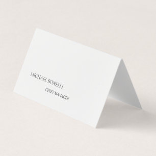 Carte De Visite Unique minimaliste moderne noir et blanc