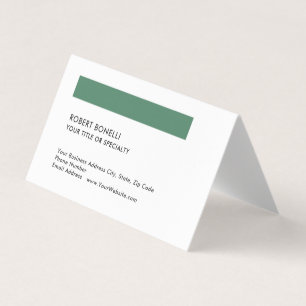 Carte De Visite Unique moderne minimaliste taille standard noir bl