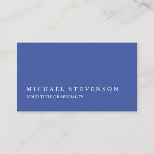 Carte De Visite Unique Moderne Moyen Bleu Minimaliste
