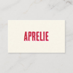 Carte De Visite Unique moderne Red Pink Creative Professional