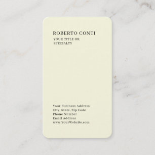 Carte De Visite Unique Moderne Simple Minimaliste Premium Soie Bei