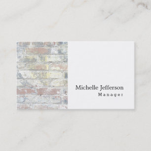 Carte De Visite Unique Mur élégant Blanc Moderne Plaine Simple