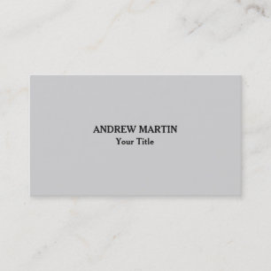 Carte De Visite Unique Original Plat Minimaliste Gris clair