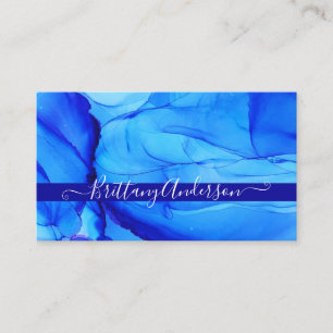 Carte De Visite Unique personnalisé Abstrait Blue Indigo