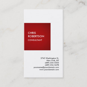 Carte De Visite Unique privé blanc rouge spécial exclusif