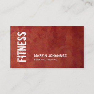 Carte De Visite Unique Red Brown Fitness Personal Trainer