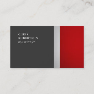 Carte De Visite Unique spécial couleur rouge gris tendance
