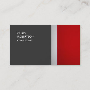 Carte De Visite Unique spécial couleur rouge gris tendance