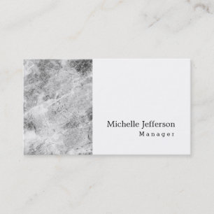 Carte De Visite Unique Style Gris Mur Blanc Moderne Plat Simple