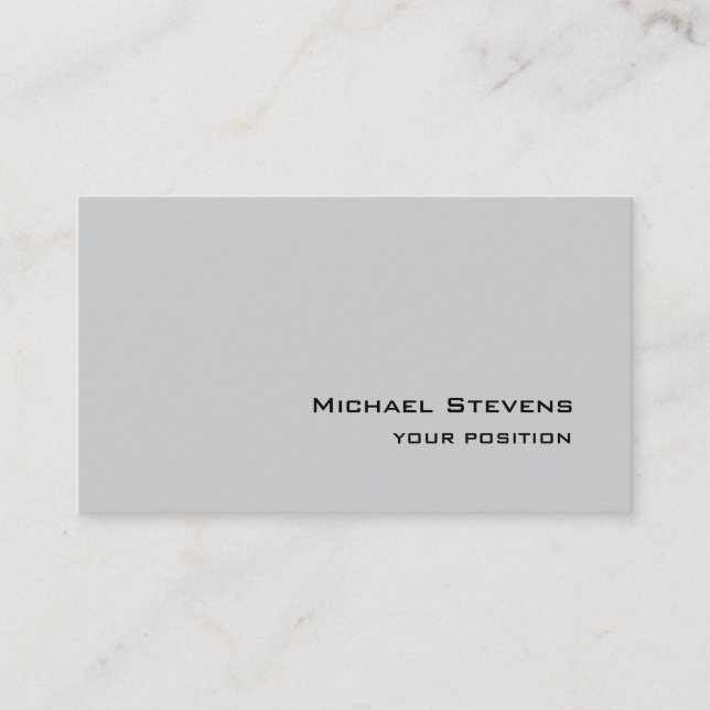 Carte De Visite Unique tendance gris clair professionnel (Devant)
