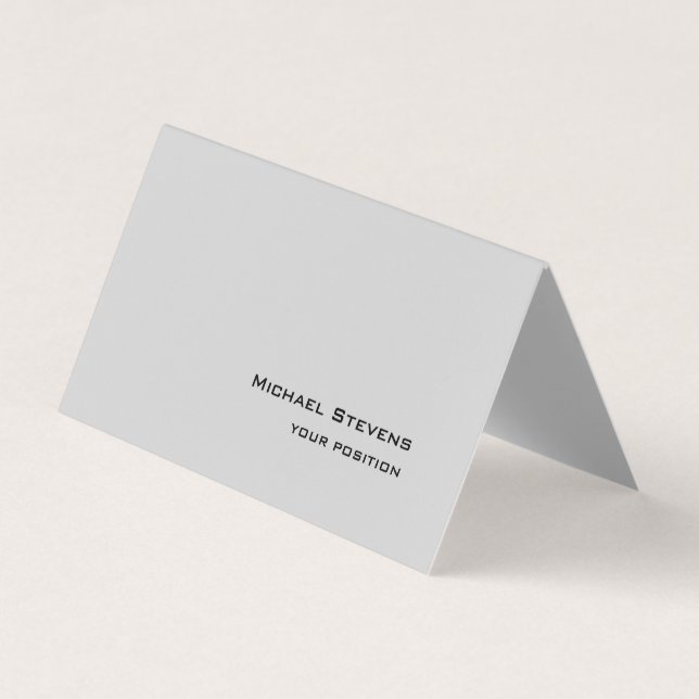 Carte De Visite Unique tendance gris clair professionnel (Devant)