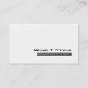 Carte De Visite Unique tendance White Grey Professionnel Moderne