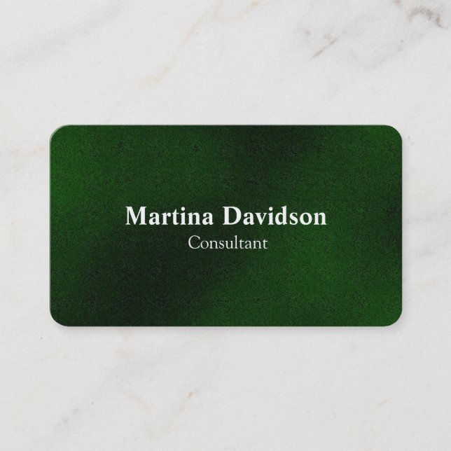 Carte De Visite Unique Vert Moderne Créatif Élégant (Devant)