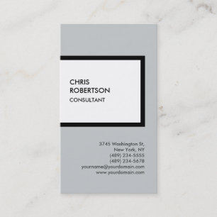 Carte de visite unique vertical gris tendance