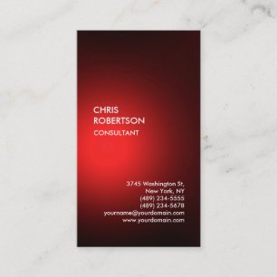 Carte de visite unique vertical noir rouge chic
