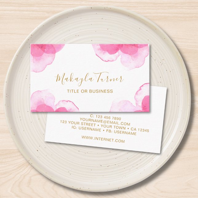 Carte De Visite Unique Watercolor  (Créateur téléchargé)
