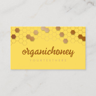 Carte De Visite Unique Yellow Honeycomb Ferme Apiary Design biolog